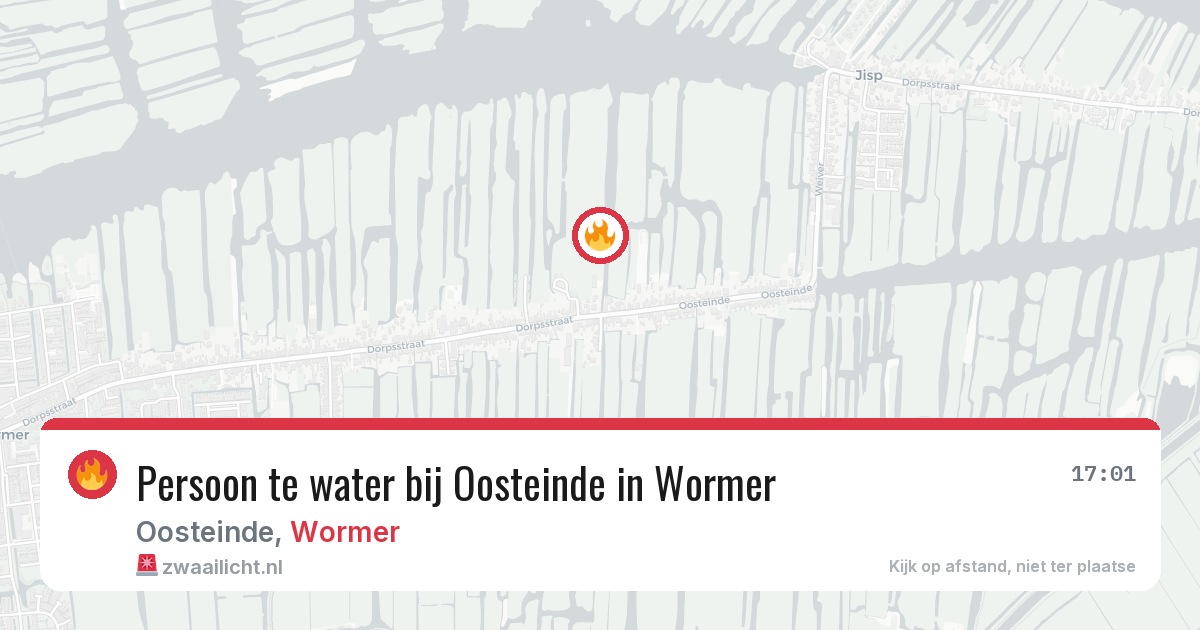 Persoon te water bij Oosteinde in Wormer — 24 jun 2026