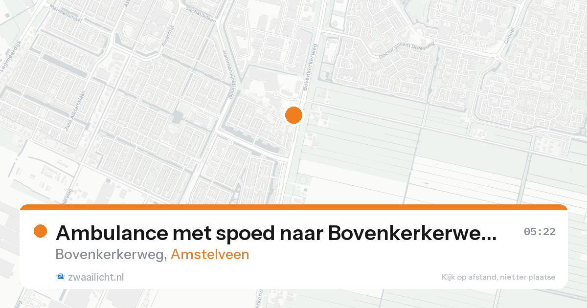 Ambulance met spoed naar Bovenkerkerweg in Amstelveen — 20 aug 2026