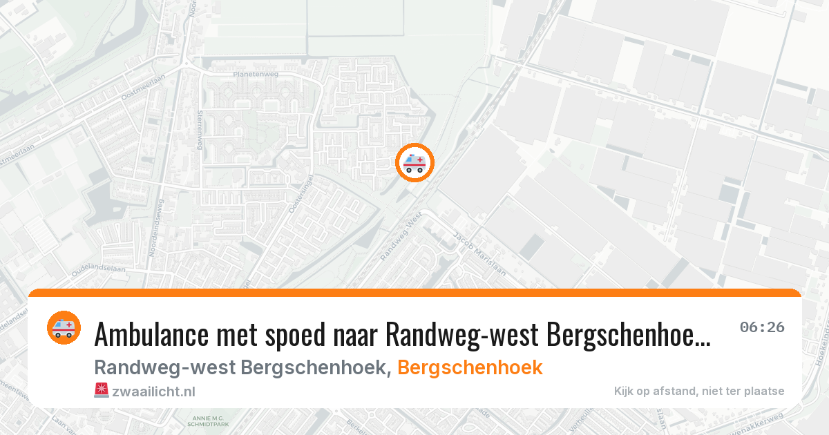 Ambulance met spoed naar Randweg-west Bergschenhoek in Bergschenhoek — 21 mei 2026