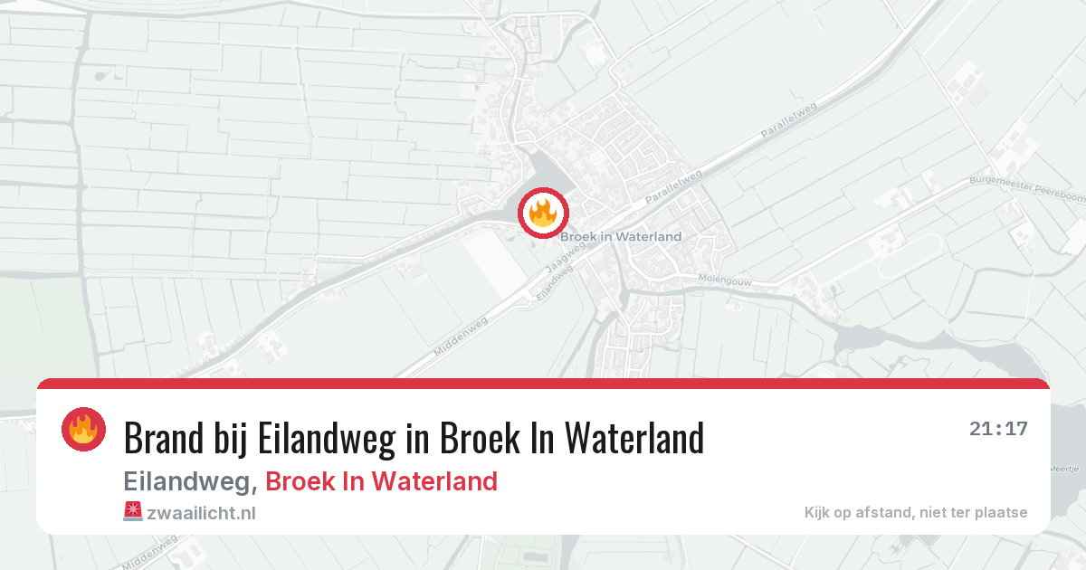 Brand bij Eilandweg in Broek In Waterland — 14 feb 2026