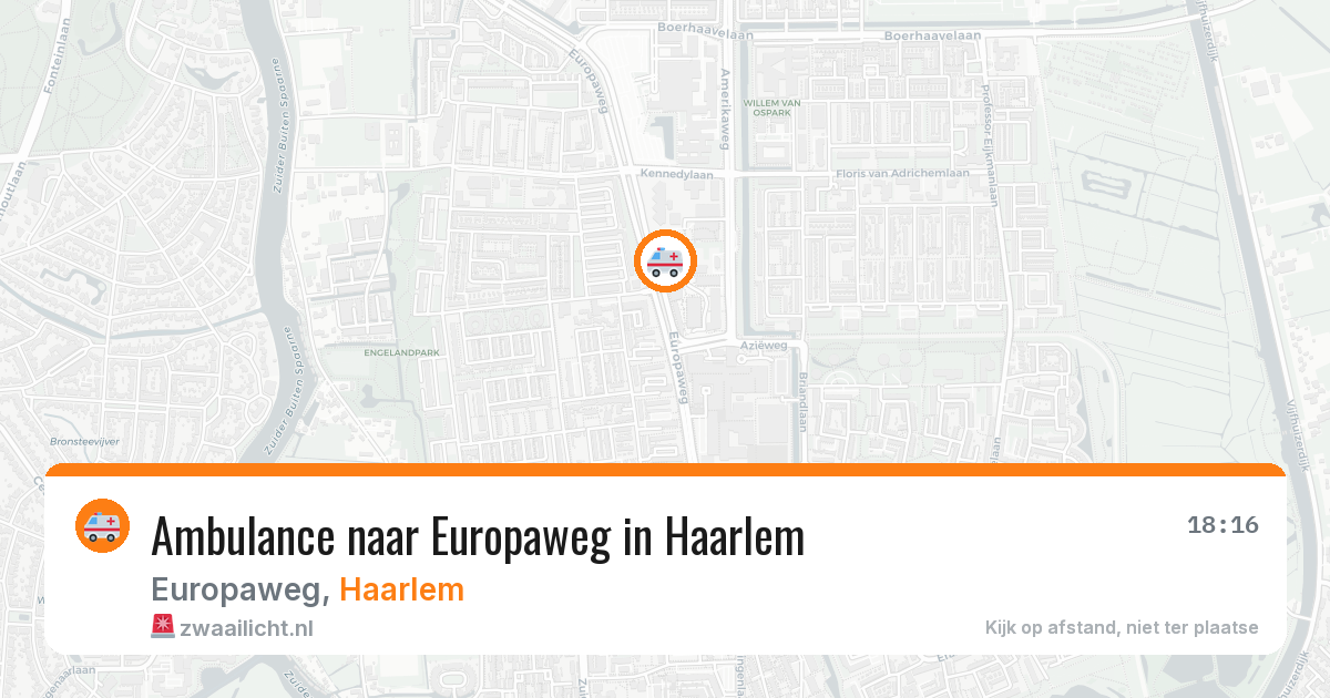 Ambulance naar Europaweg in Haarlem — 13 aug 2026