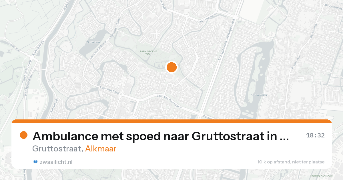 Ambulance met spoed naar Gruttostraat in Alkmaar — 21 aug 2026