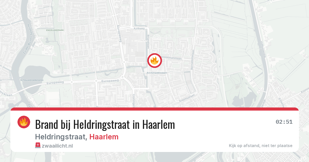 Brand bij Heldringstraat in Haarlem — 26 mei 2026