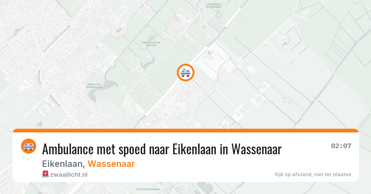 Ambulance met spoed naar Eikenlaan in Wassenaar — 6 aug 2026