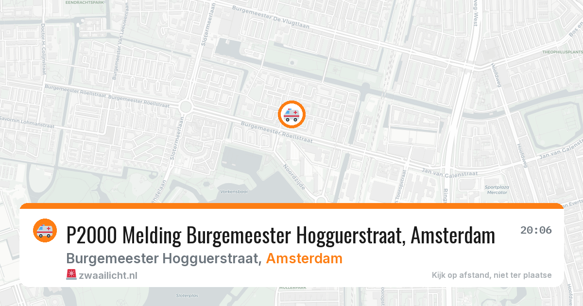 P2000 Melding Burgemeester Hogguerstraat, Amsterdam — 12 mei 2026