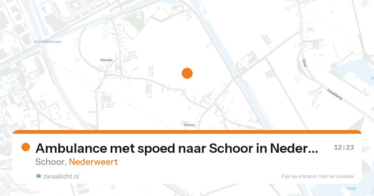Ambulance met spoed naar Schoor in Nederweert — 28 aug 2026