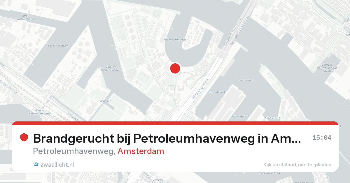 Brandgerucht bij Petroleumhavenweg in Amsterdam — 4 jun 2026