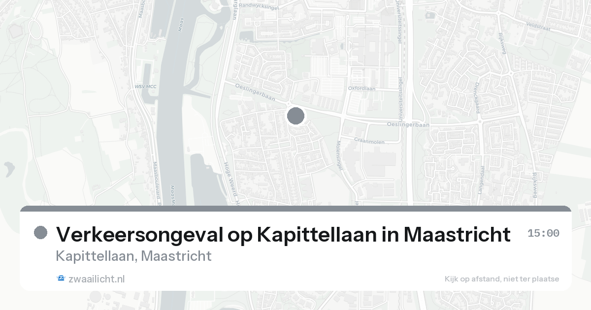Verkeersongeval op Kapittellaan in Maastricht — 20 aug 2026