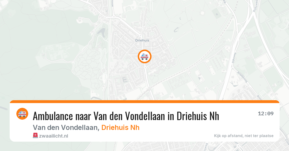 Ambulance naar Van den Vondellaan in Driehuis Nh — 1 aug 2026