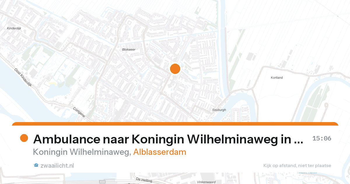 Ambulance naar Koningin Wilhelminaweg in Alblasserdam — 28 aug 2026