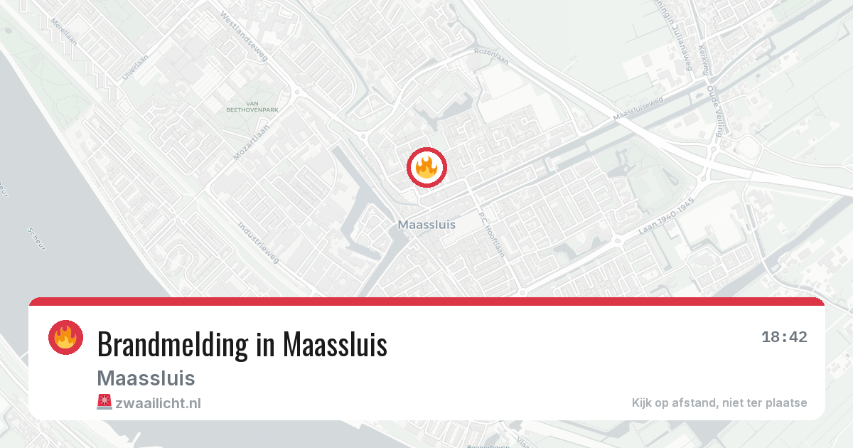 Brandmelding in Maassluis — 27 jul 2026