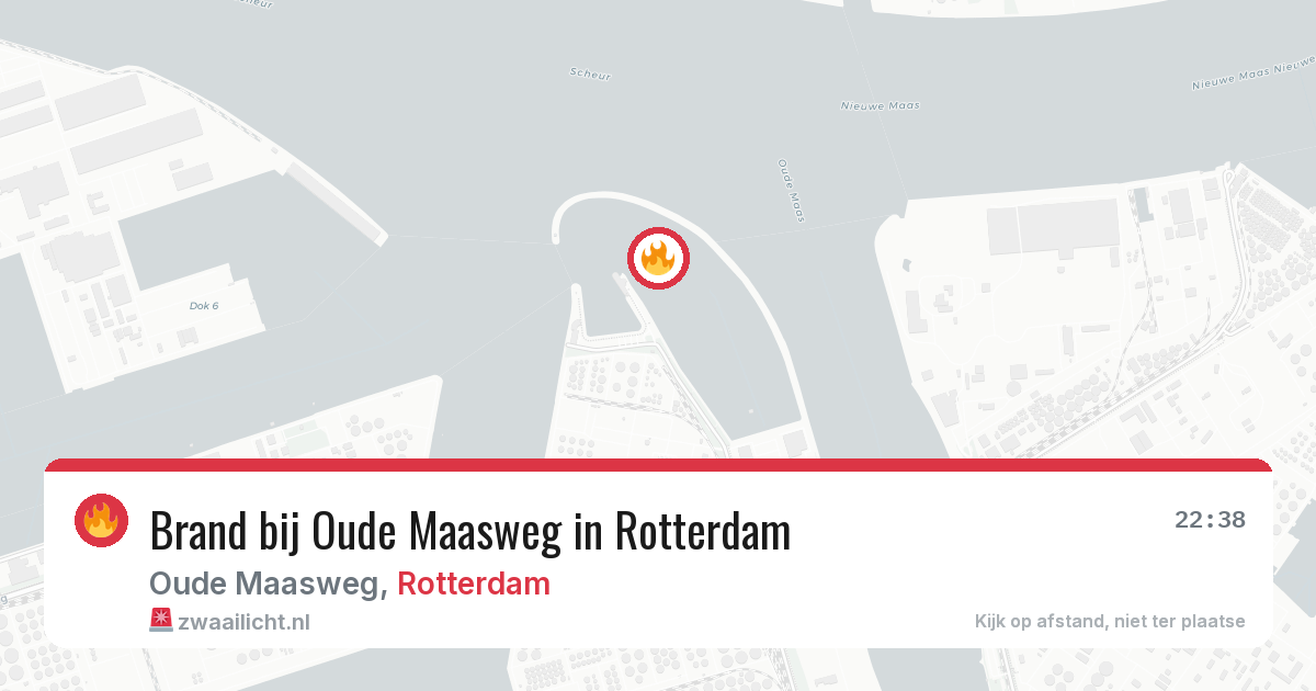 Brand bij Oude Maasweg in Rotterdam — 9 apr 2026