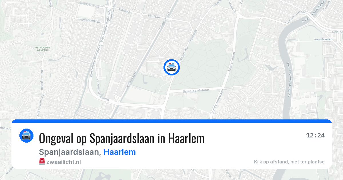 Ongeval op Spanjaardslaan in Haarlem — 1 jul 2026