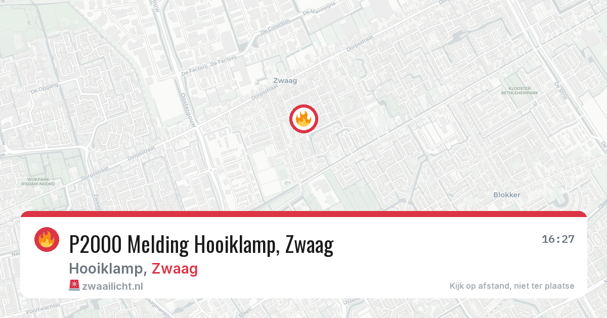 P2000 Melding Hooiklamp, Zwaag — 5 feb 2026