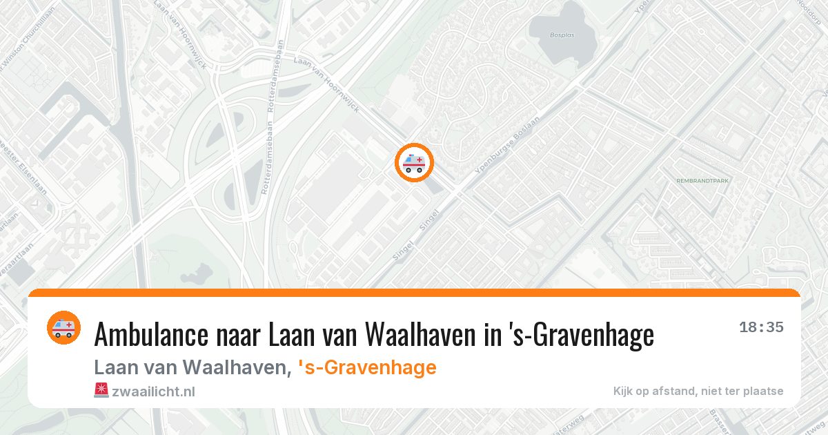 Ambulance naar Laan van Waalhaven in 's-Gravenhage — 1 jul 2026