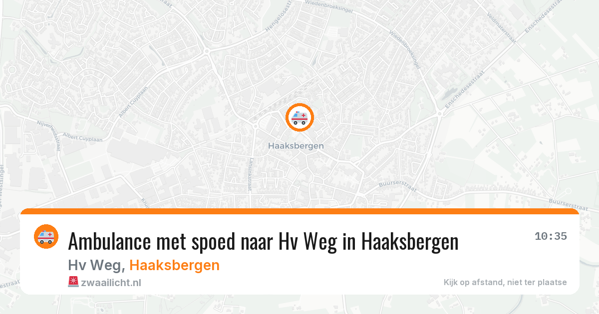 Ambulance met spoed naar Hv Weg in Haaksbergen — 7 aug 2026