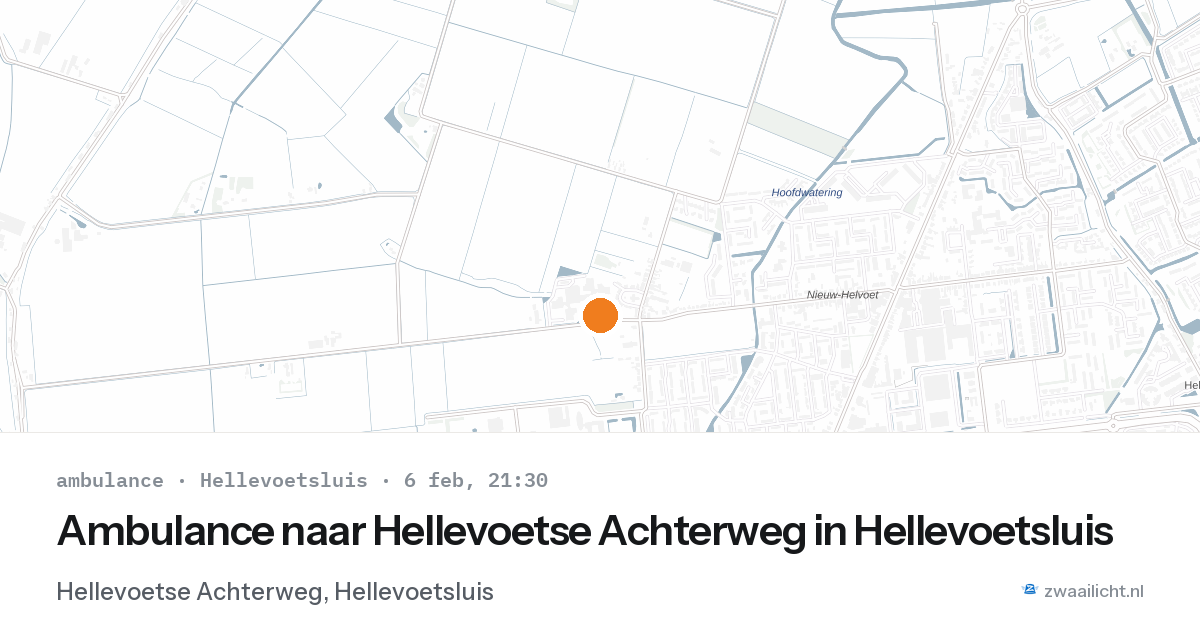 Ambulance naar Hellevoetse Achterweg in Hellevoetsluis — 6 feb 2026
