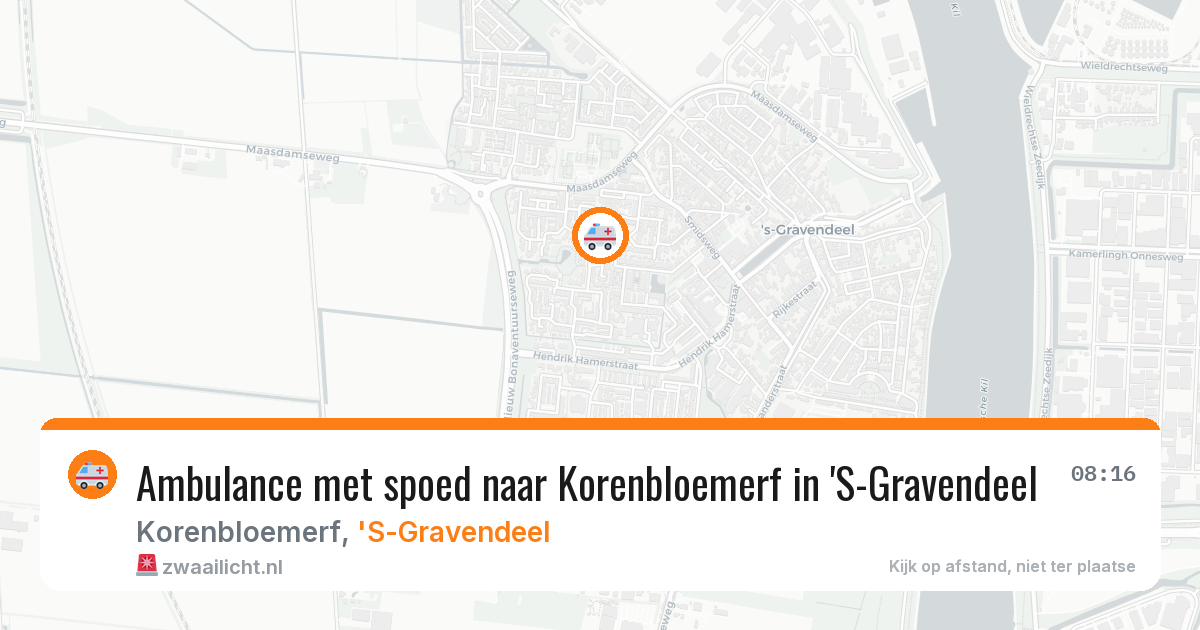 Ambulance met spoed naar Korenbloemerf in 'S-Gravendeel — 13 aug 2026