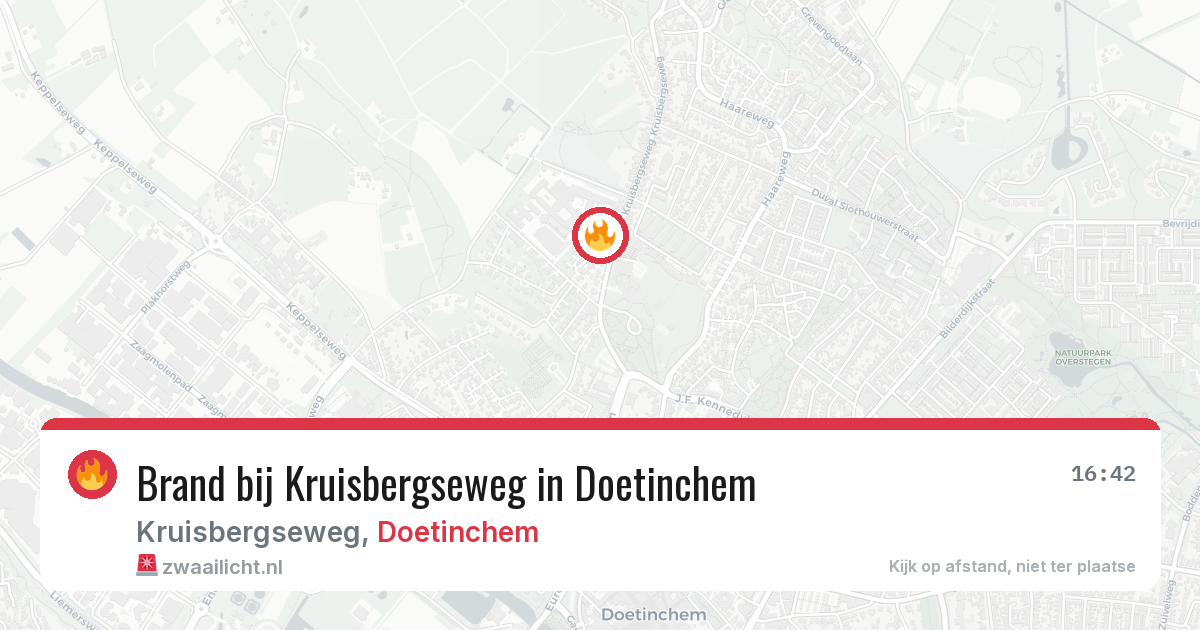 Brand bij Kruisbergseweg in Doetinchem — 31 mrt 2026
