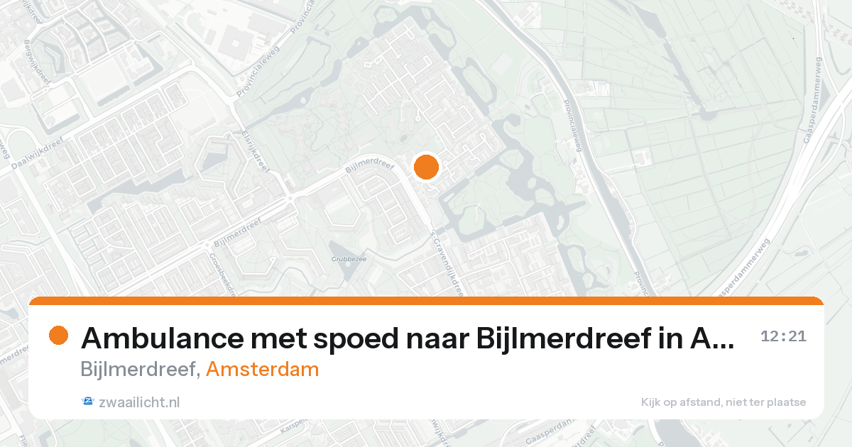 Ambulance met spoed naar Bijlmerdreef in Amsterdam — 31 jan 2026
