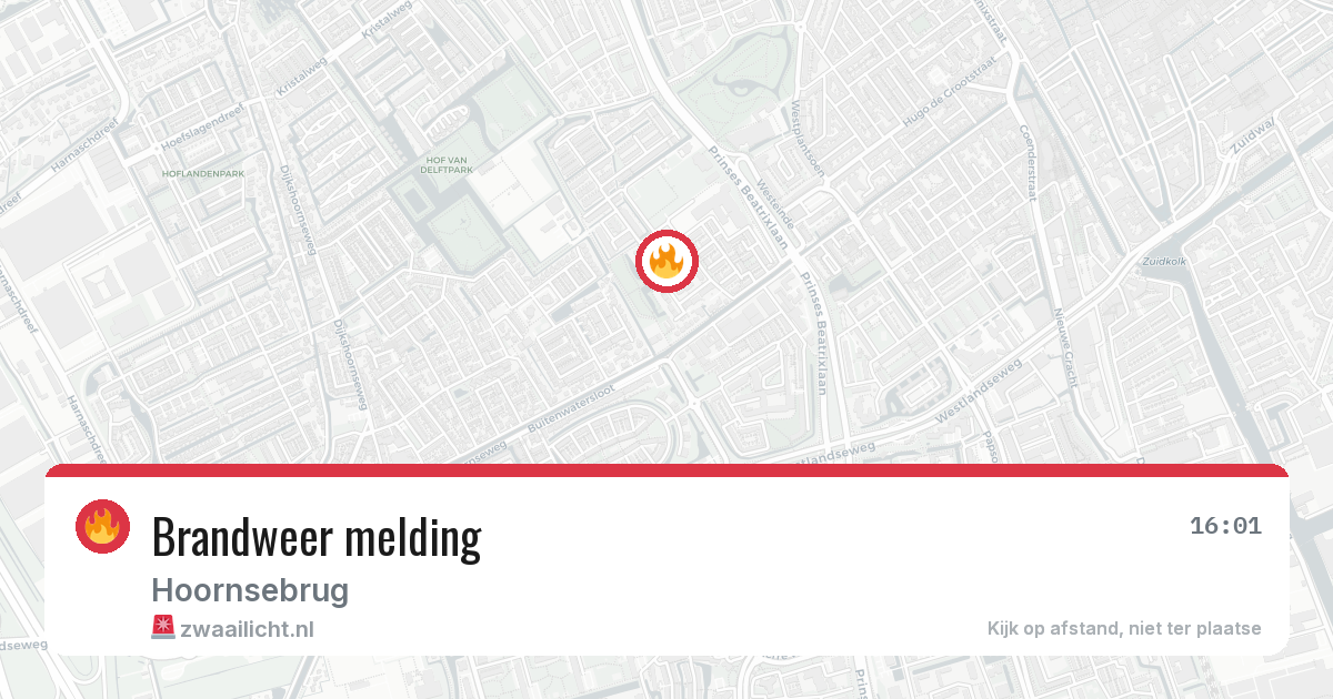 Brandweer melding — 13 mei 2026