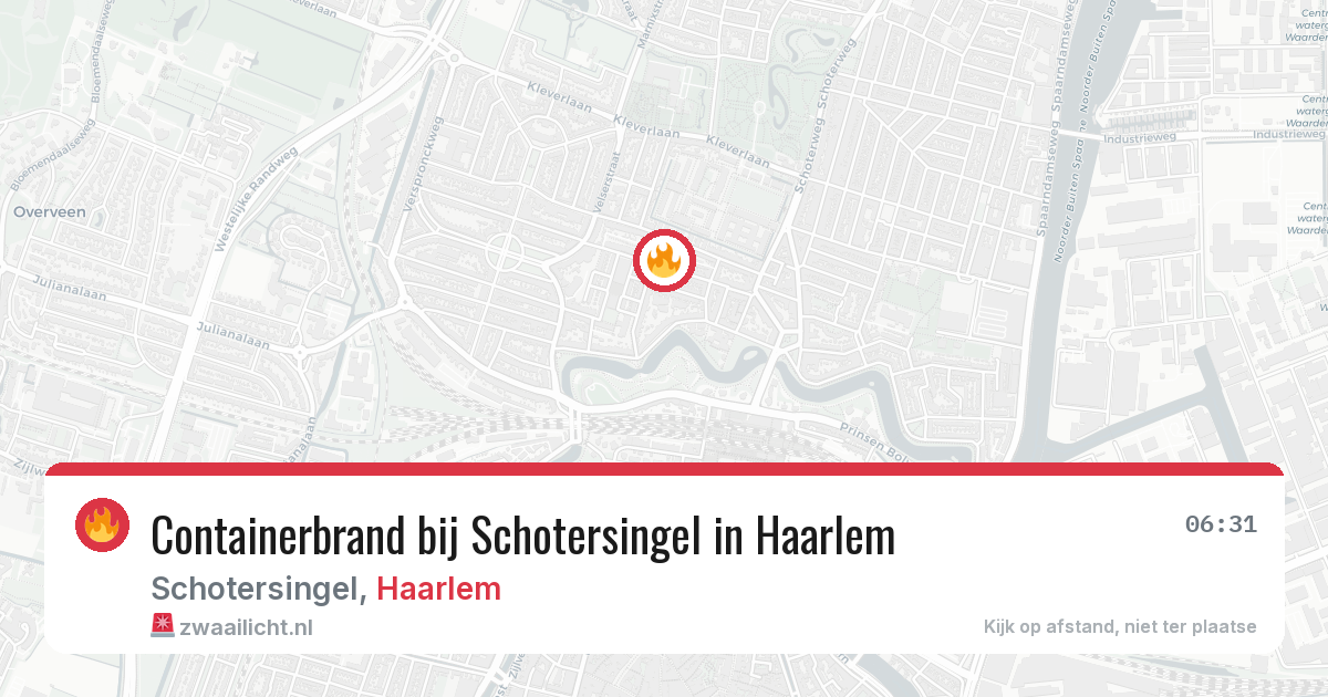 Containerbrand bij Schotersingel in Haarlem — 29 mei 2026