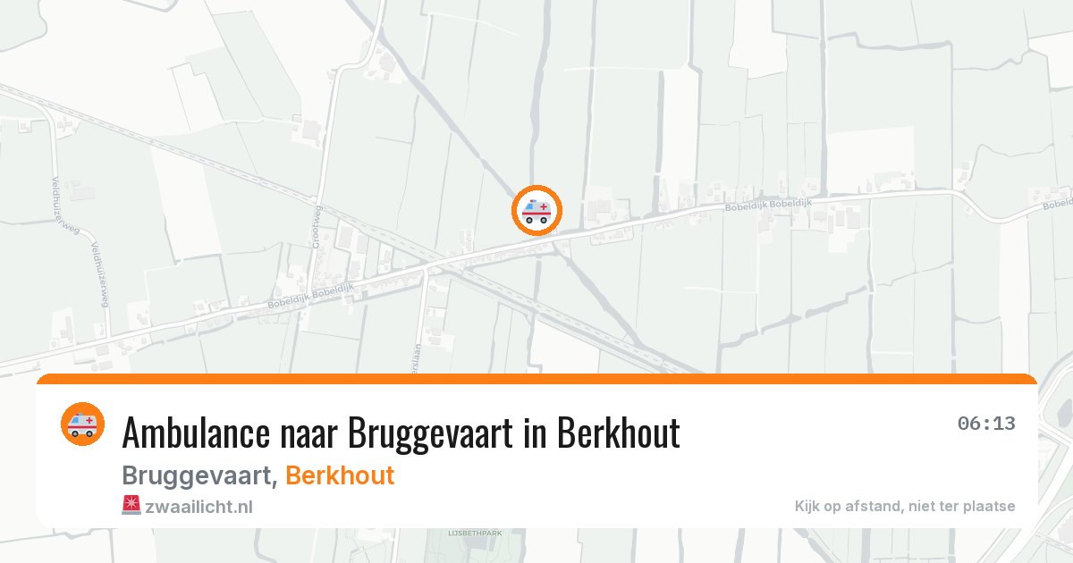 Ambulance naar Bruggevaart in Berkhout — 9 mei 2026