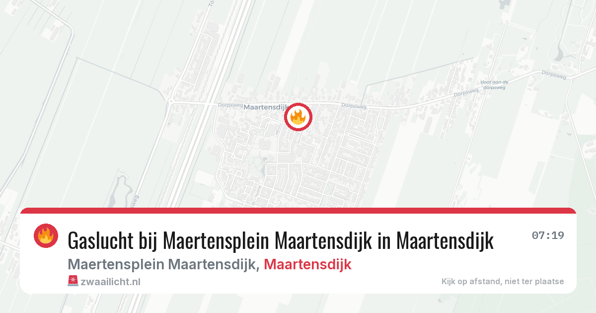 Gaslucht bij Maertensplein Maartensdijk in Maartensdijk — 18 jun 2026