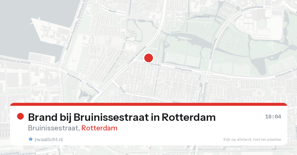 Brand bij Bruinissestraat in Rotterdam — 18 aug 2026
