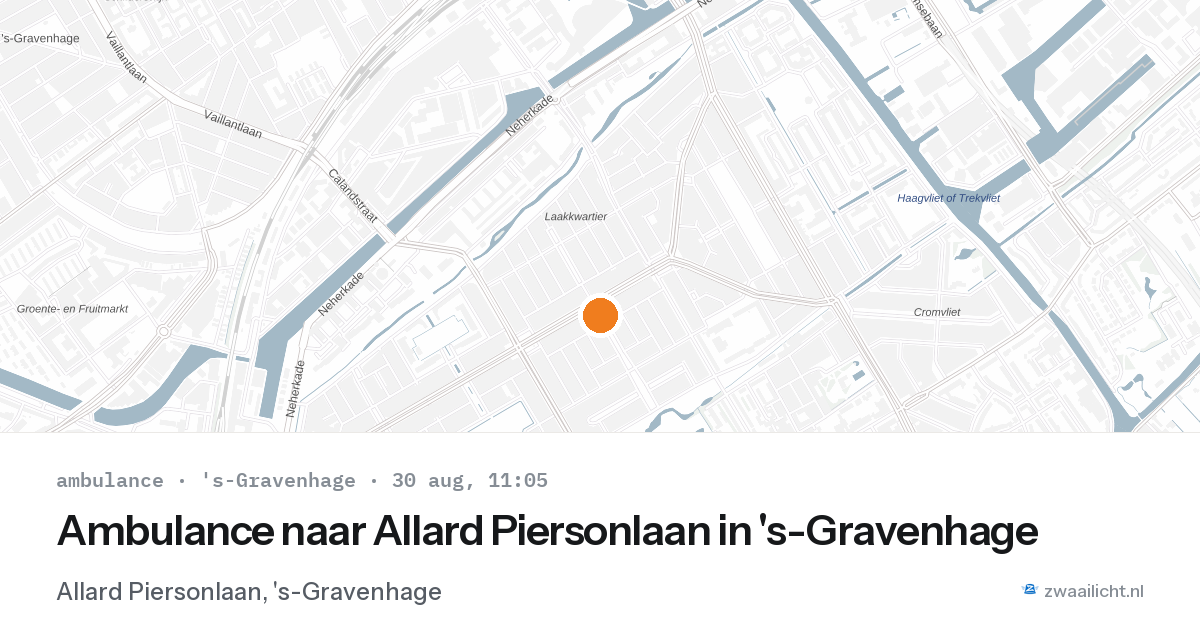 Ambulance naar Allard Piersonlaan in 's-Gravenhage — 30 aug 2026