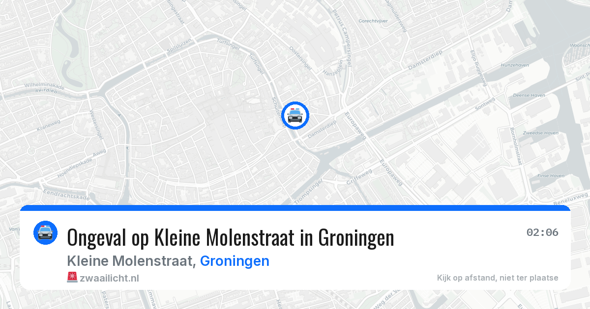 Ongeval op Kleine Molenstraat in Groningen — 7 aug 2026