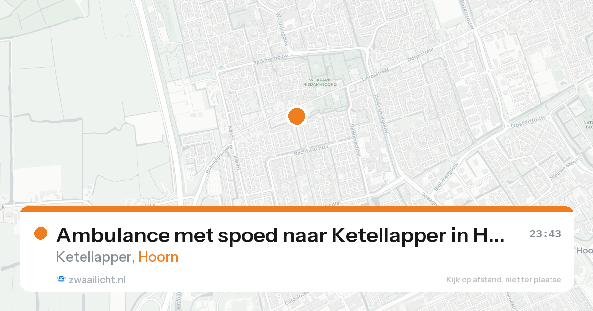 Ambulance met spoed naar Ketellapper in Hoorn — 22 aug 2026