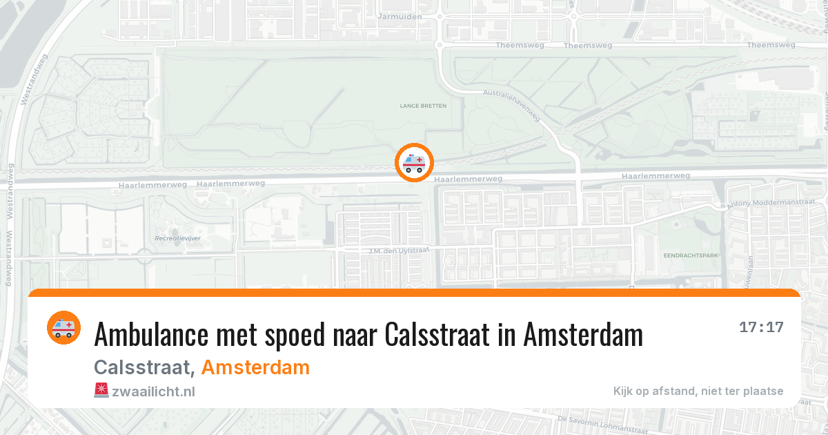 Ambulance met spoed naar Calsstraat in Amsterdam — 26 jul 2026