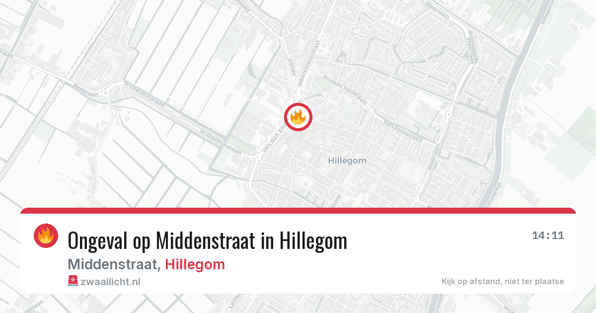 Ongeval op Middenstraat in Hillegom — 5 jul 2026