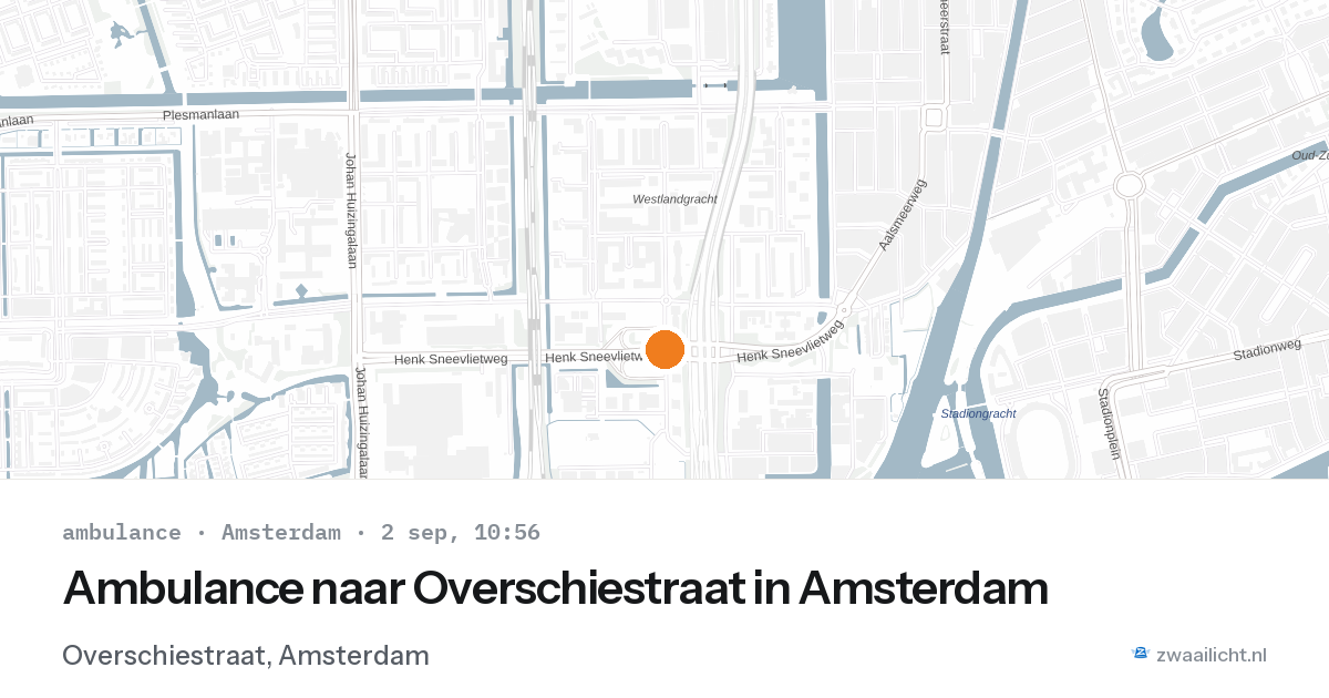 Ambulance naar Overschiestraat in Amsterdam — 2 sep 2026