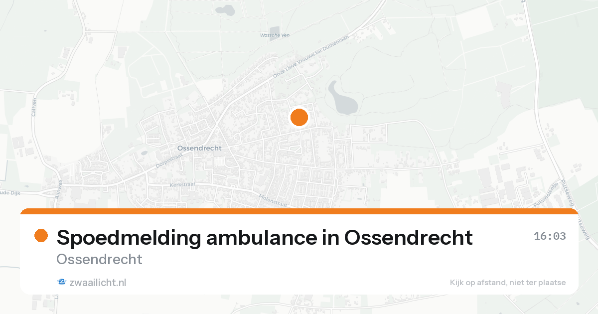 Spoedmelding ambulance in Ossendrecht — 24 aug 2026