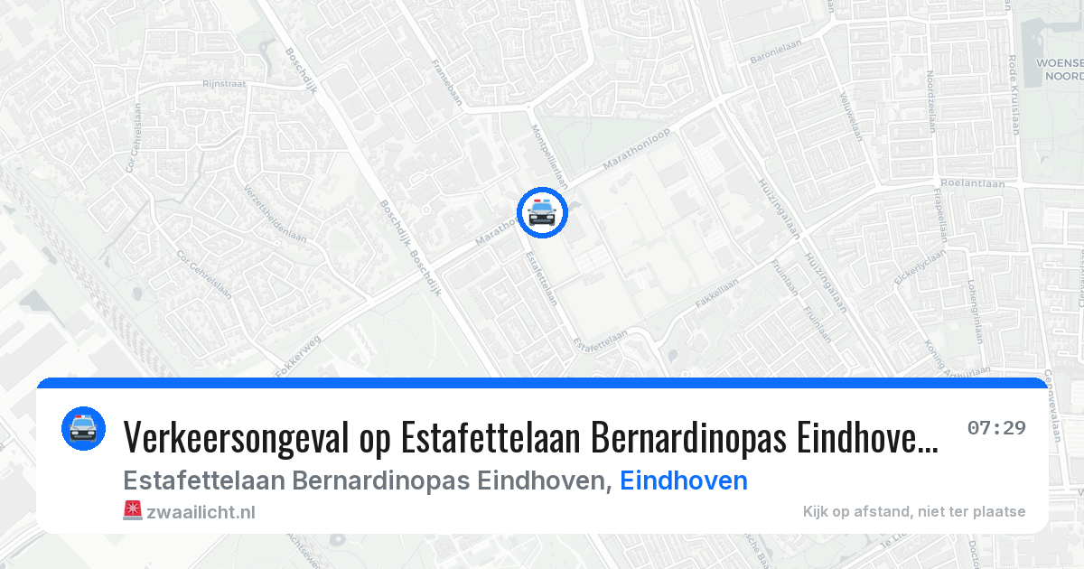 Verkeersongeval op Estafettelaan Bernardinopas Eindhoven in Eindhoven — 4 aug 2026