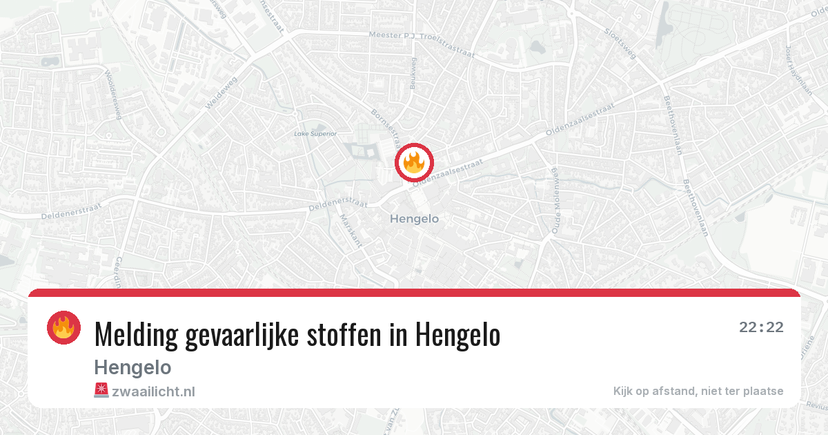 Melding gevaarlijke stoffen in Hengelo — 6 jul 2026