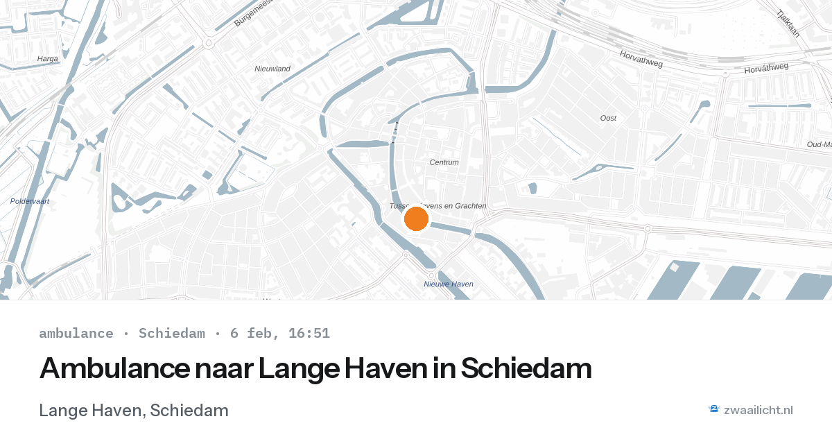 Ambulance naar Lange Haven in Schiedam — 6 feb 2026