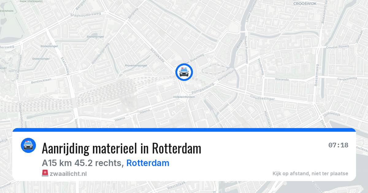 Aanrijding materieel in Rotterdam — 12 mei 2026