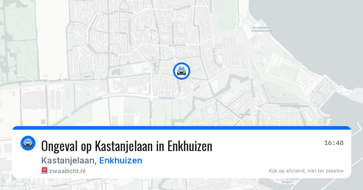 Ongeval op Kastanjelaan in Enkhuizen — 19 jun 2026