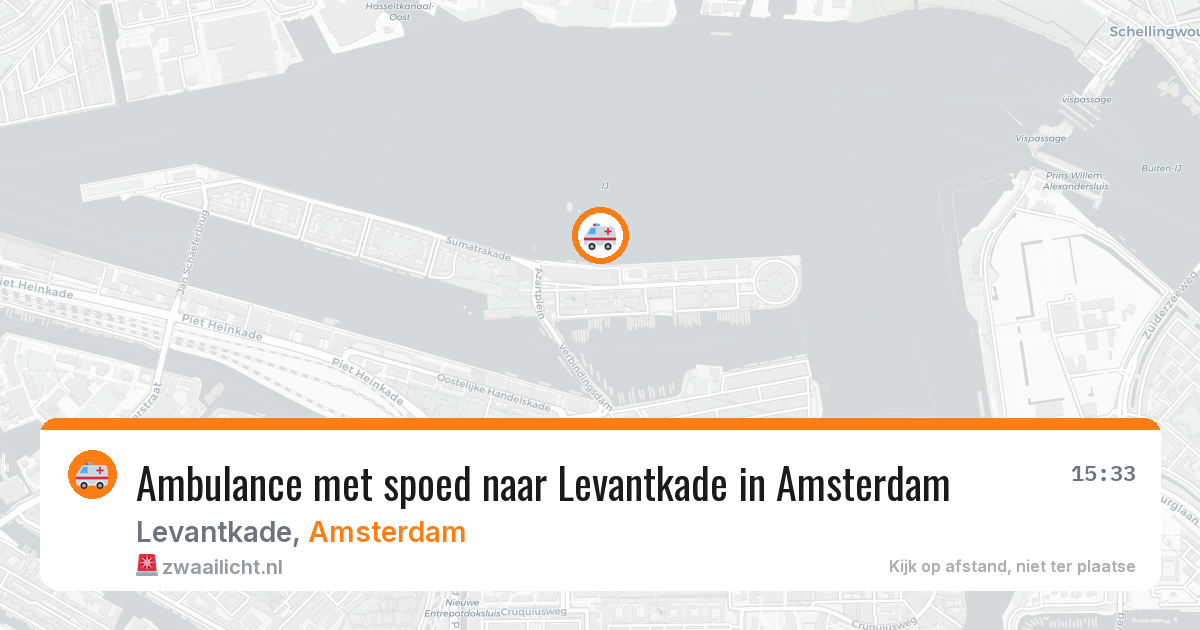 Ambulance met spoed naar Levantkade in Amsterdam — 11 jul 2026