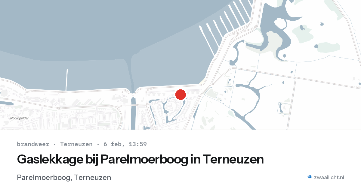 Gaslekkage bij Parelmoerboog in Terneuzen — 6 feb 2026