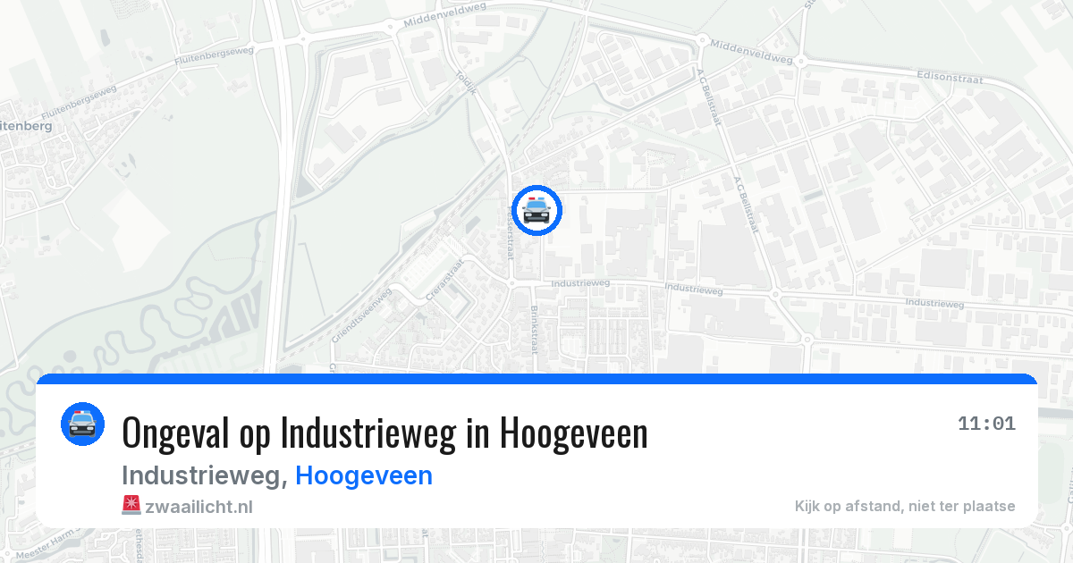 Ongeval op Industrieweg in Hoogeveen — 6 jul 2026