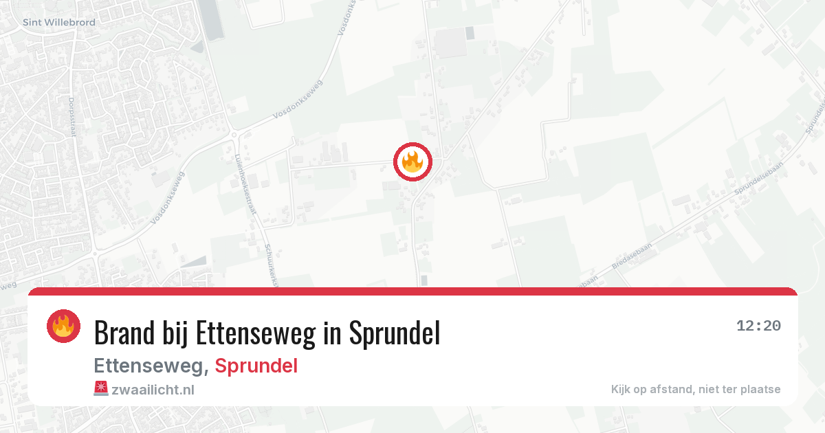 Brand bij Ettenseweg in Sprundel — 25 feb 2026