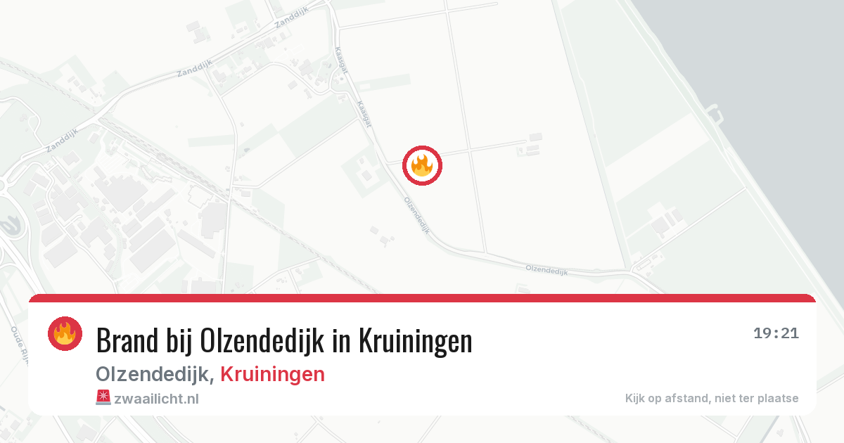 Brand bij Olzendedijk in Kruiningen — 12 mei 2026