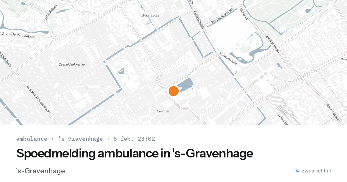 Spoedmelding ambulance in 's-Gravenhage — 6 feb 2026