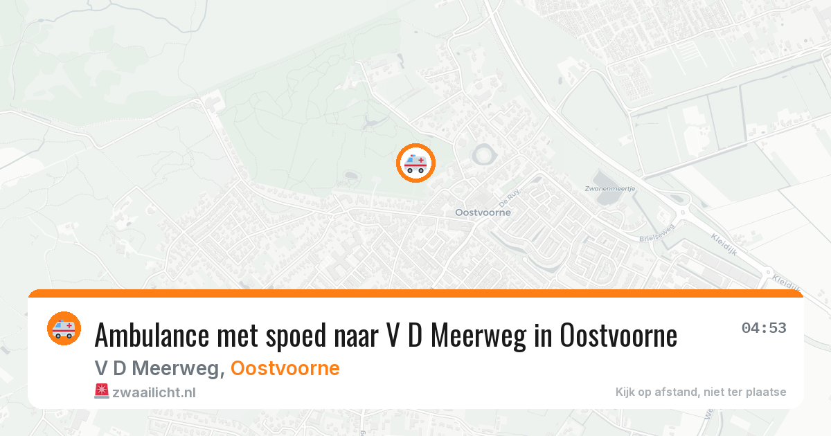 Ambulance met spoed naar V D Meerweg in Oostvoorne — 30 jan 2026