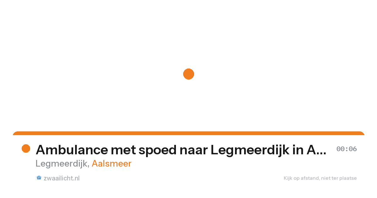 Ambulance met spoed naar Legmeerdijk in Aalsmeer — 14 jun 2026