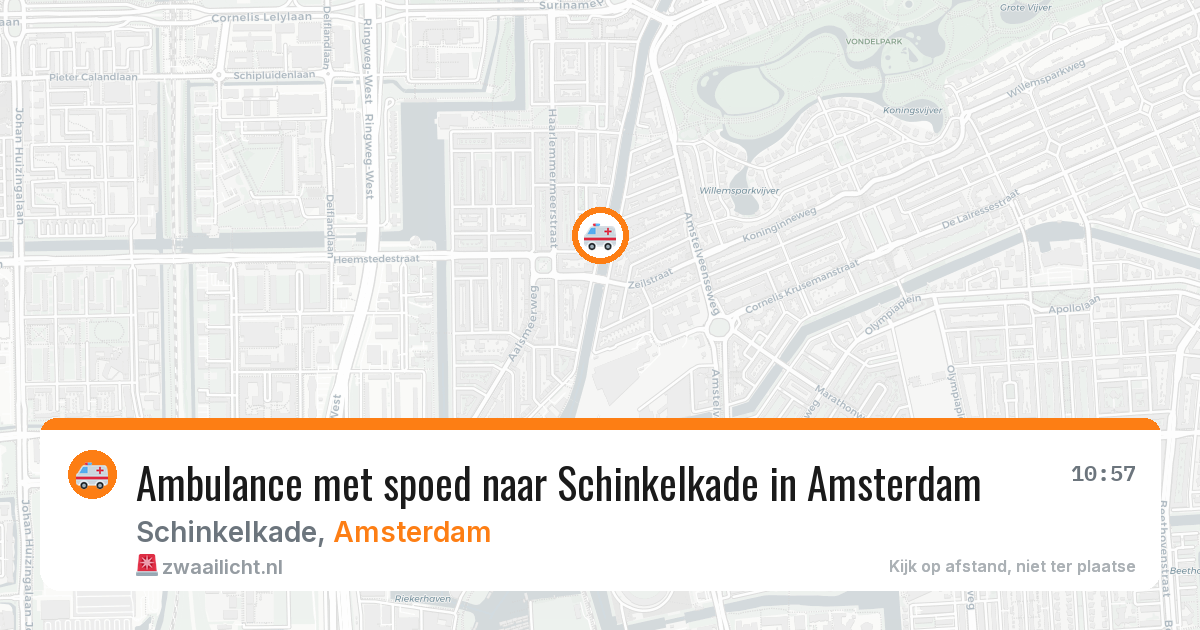 Ambulance met spoed naar Schinkelkade in Amsterdam — 3 jun 2026